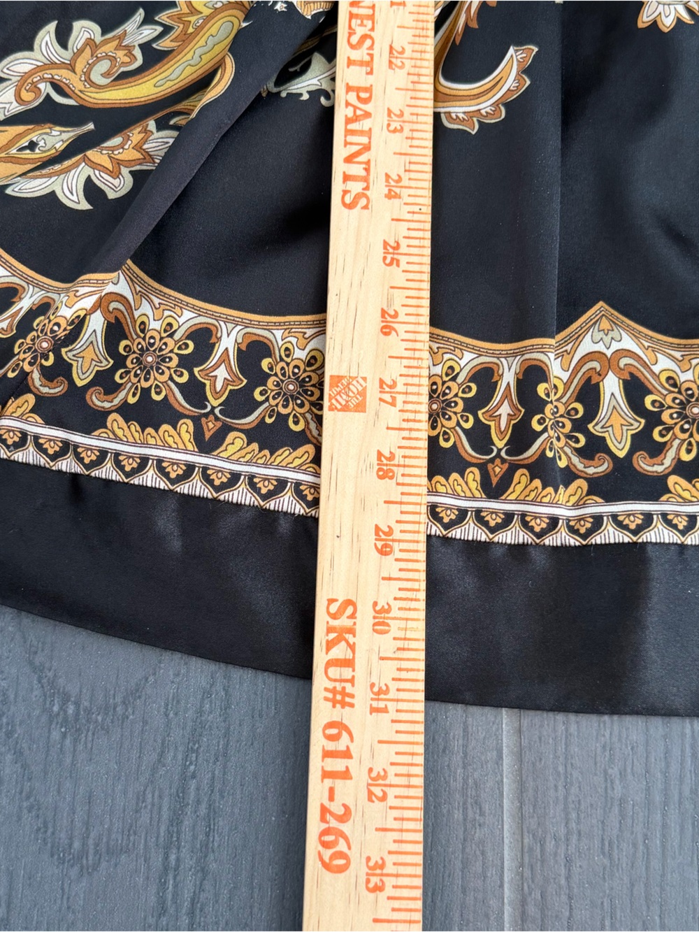 Forever 21 Black Mini Dress with Gold Paisley Print - Picture 8 of 8